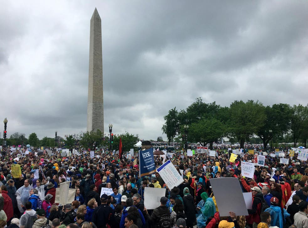 The largest protest was in the Washington DC