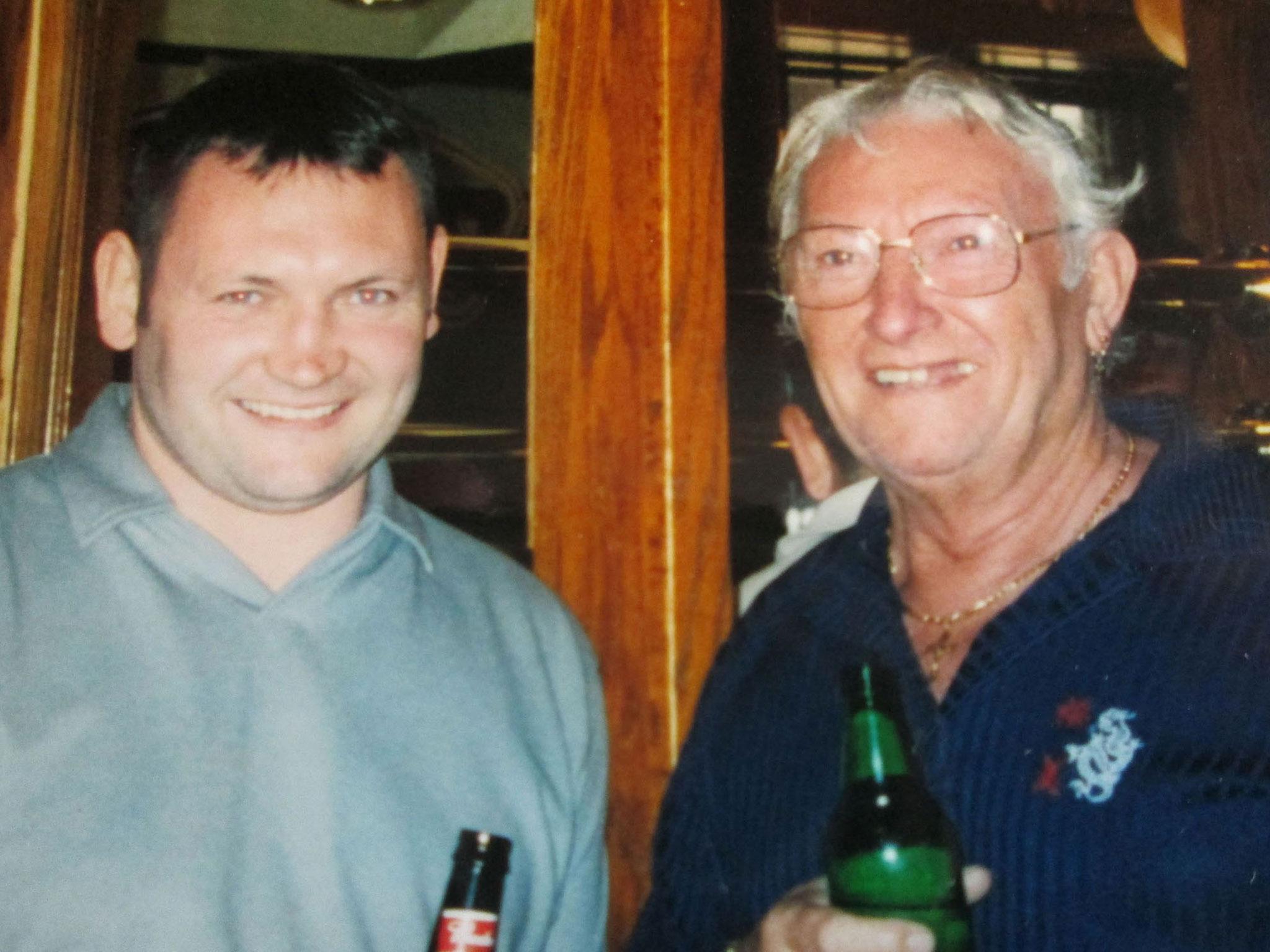 Gary with his father Victor, in whose memory he is running