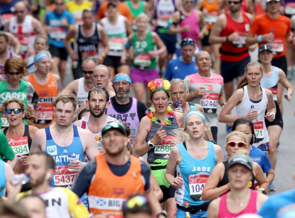 Runners take part in the 2017 London Marathon