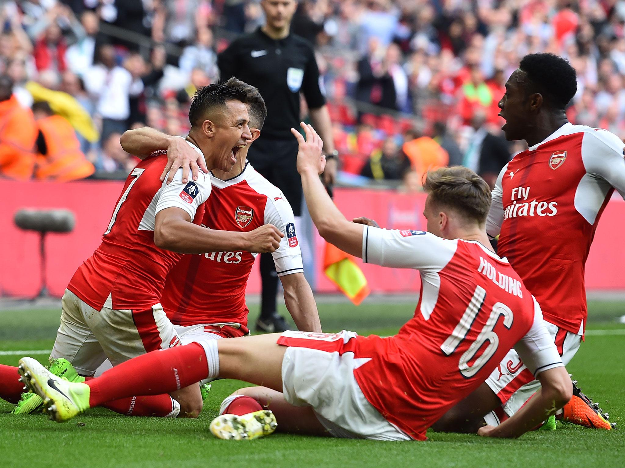 Alexis Sanchez scores the winning goal in extra-time to send Arsenal through to the FA Cup final