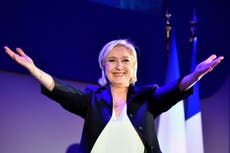 Marine Le Pen wins through to final showdown, results suggest