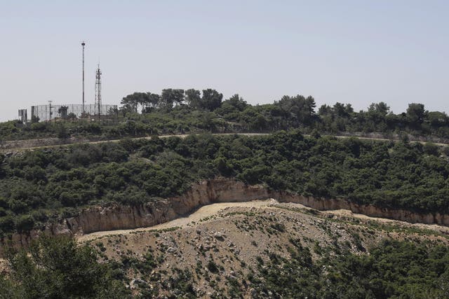 The Israeli-Lebanese border seen from the Lebanese side