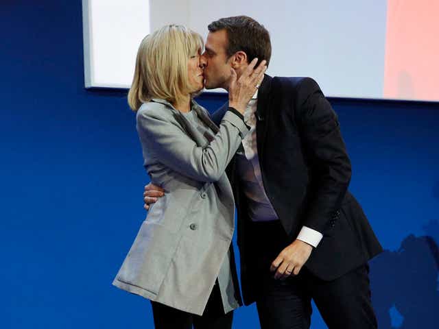<p>Brigitte and Emmanuel Macron</p>