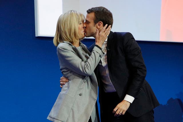 <p>Brigitte and Emmanuel Macron</p>