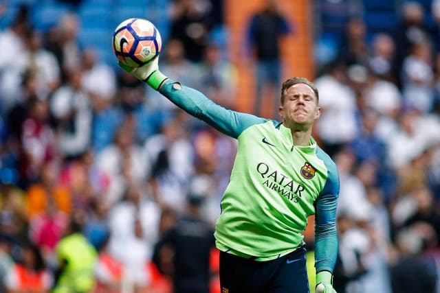 Ter Stegen has added exceptional shot-stopping to his skilled footwork (Getty)