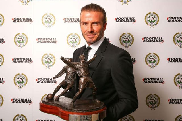 David Beckham received the PFA's merit award for his contribution to club and country