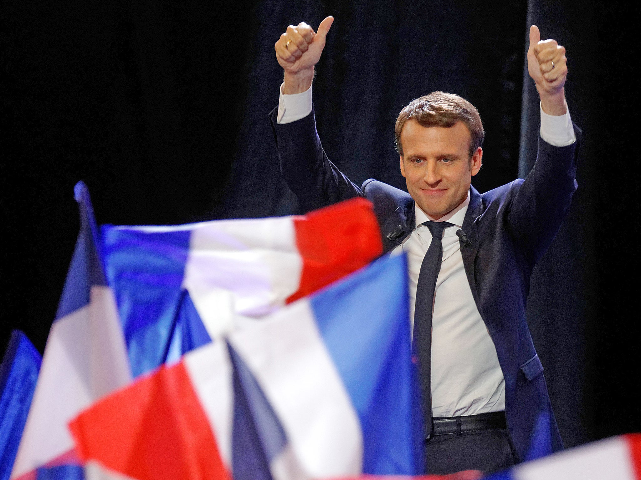 Mr Macron claimed 23.8 per cent of votes in the first round