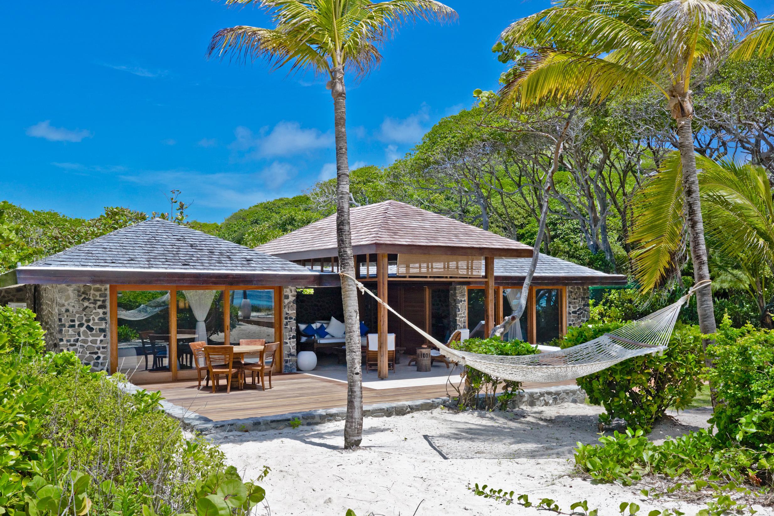 &#13;
Guests staying at Petit St Vincent use flags to communicate with staff &#13;