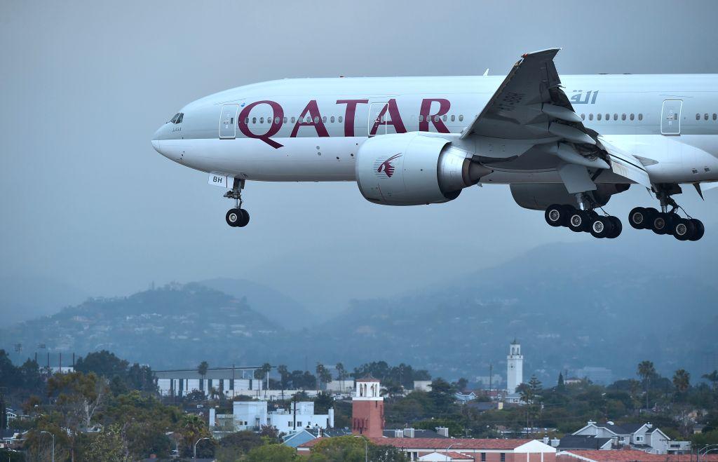 Qatar Airways (seen here landing at LAX) will soon be en route to Cardiff