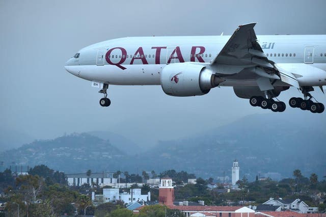 Qatar Airways (seen here landing at LAX) will soon be en route to Cardiff