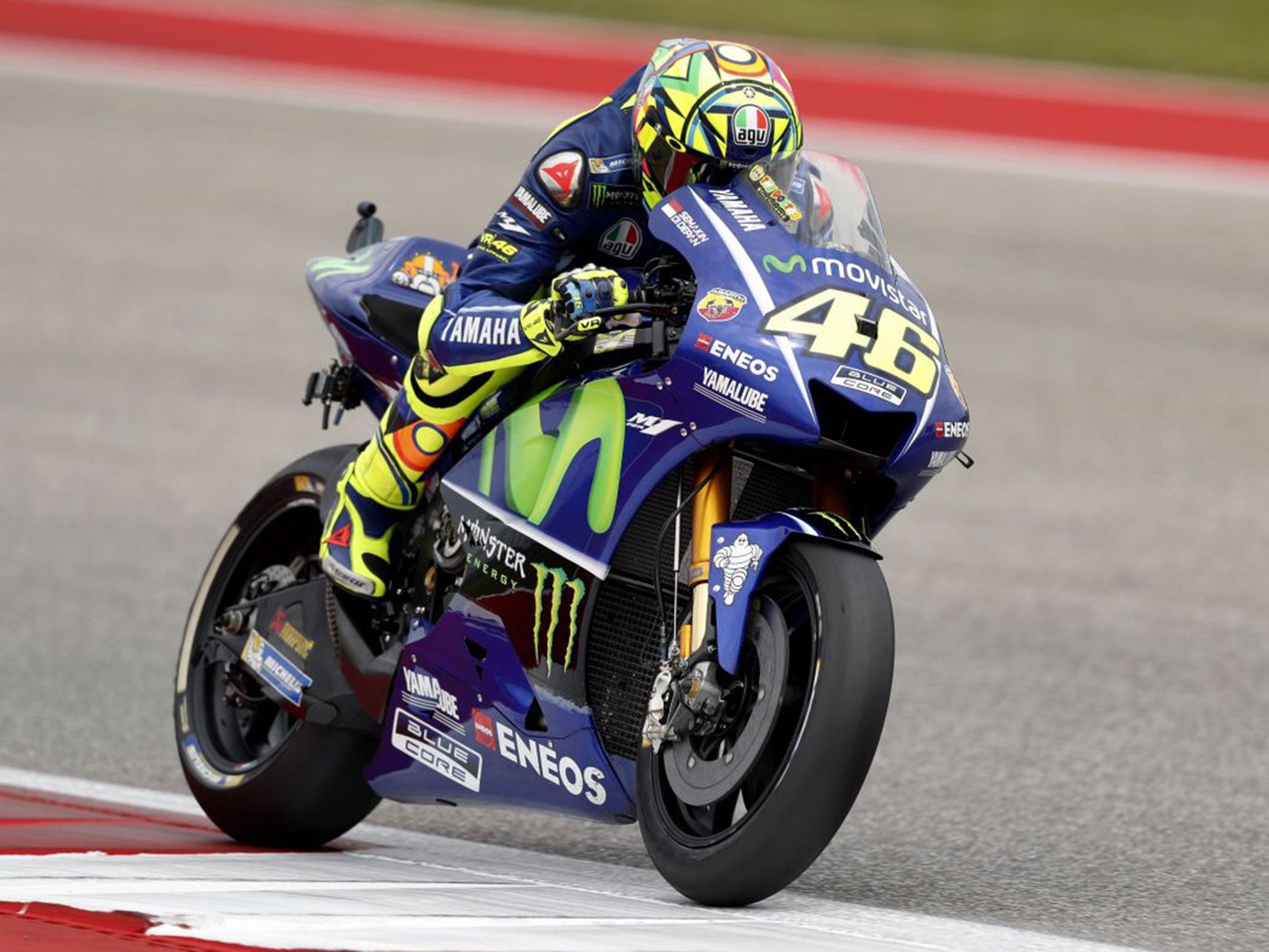 Valentino Rossi received a time penalty for cutting turn four after clashing with Johann Zarco