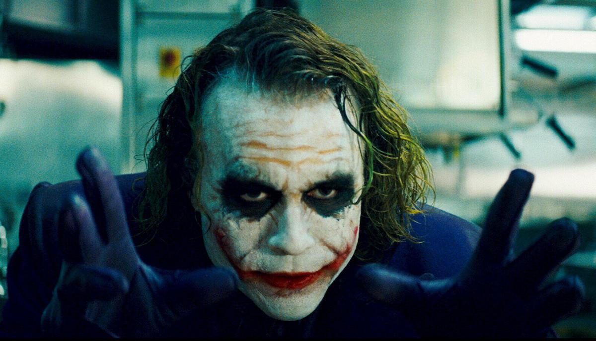 Heath Ledger plays the Joker in the 2008 Batman film ‘The Dark Knight’
