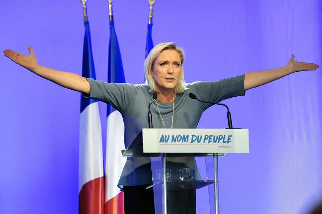 Marine Le Pen has reiterated her call to take France out of the euro