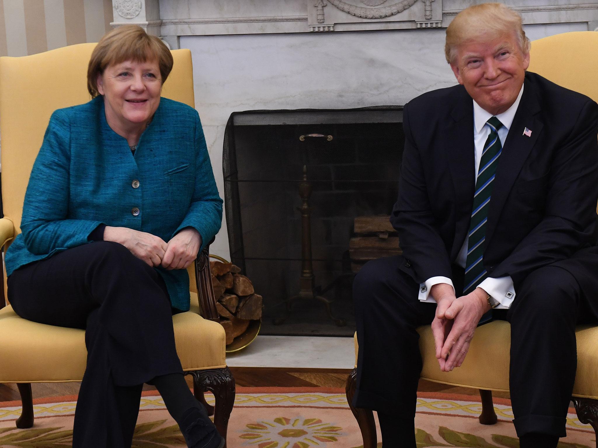 Mr Trump said: 'One of the best chemistries I had was with Merkel'