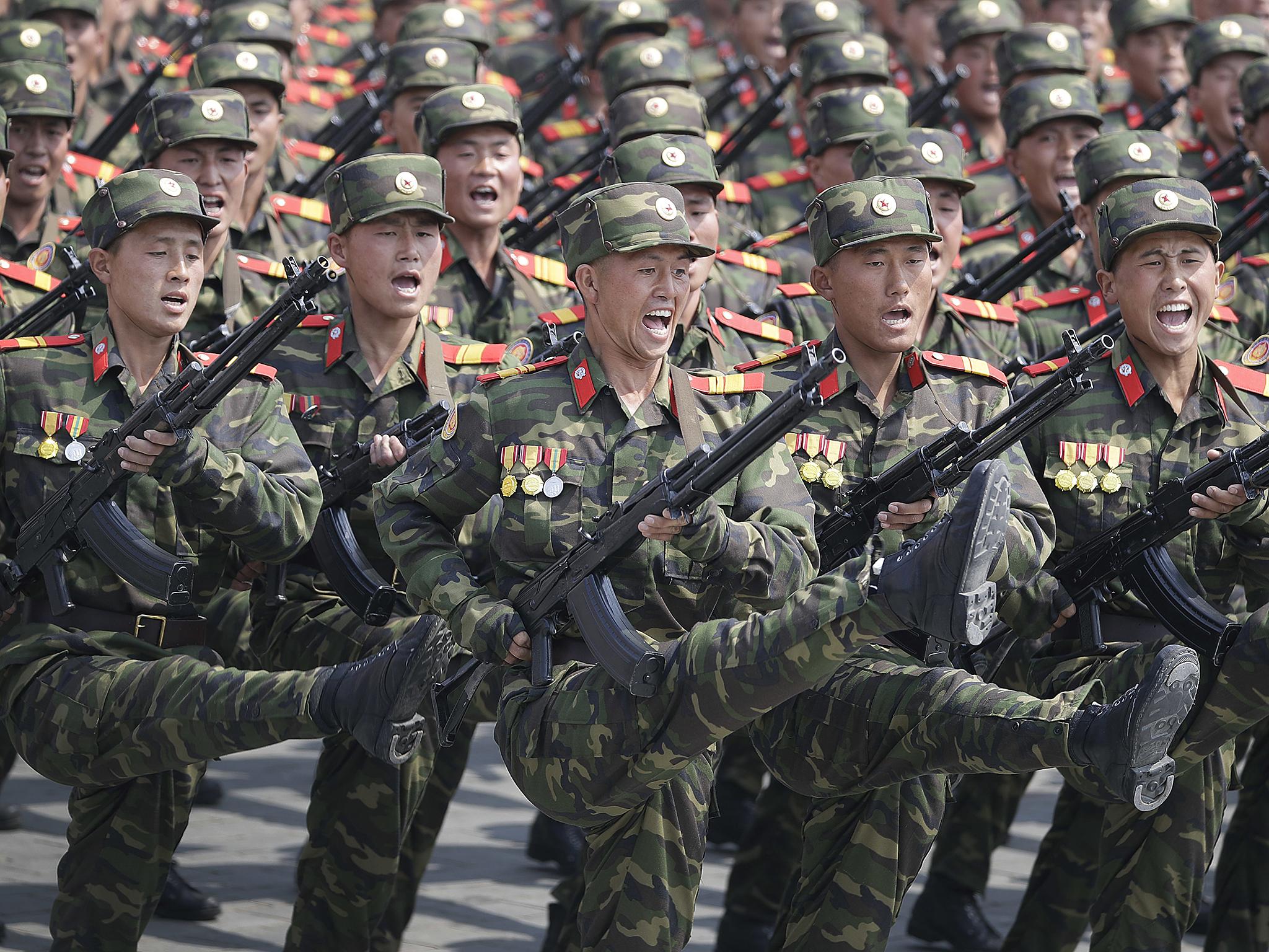 North Korea marked the 85th anniversary of its army by displaying images of a missile launch