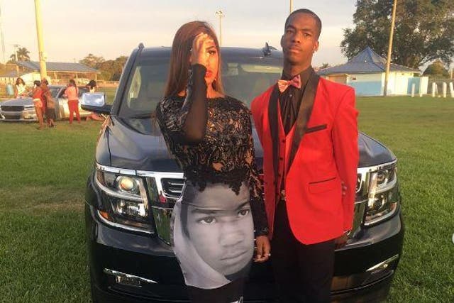Milan Bolden Morris and her date at their High School prom