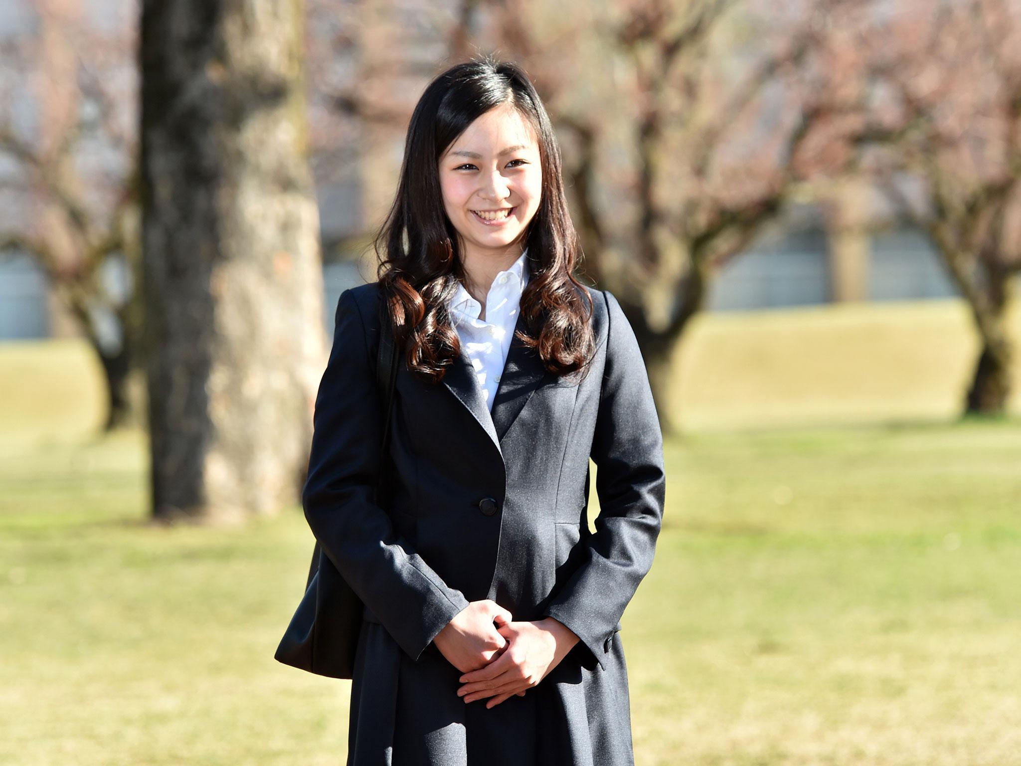 Japanese Princess Kako arrives at the International Christian University in Tokyo