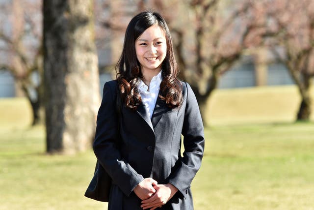 Japanese Princess Kako arrives at the International Christian University in Tokyo