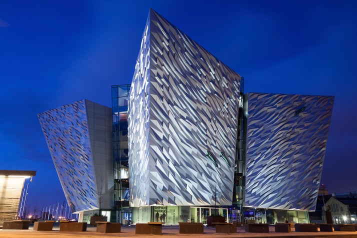 The Titanic Belfast exhibition centre offers a self-guided tour