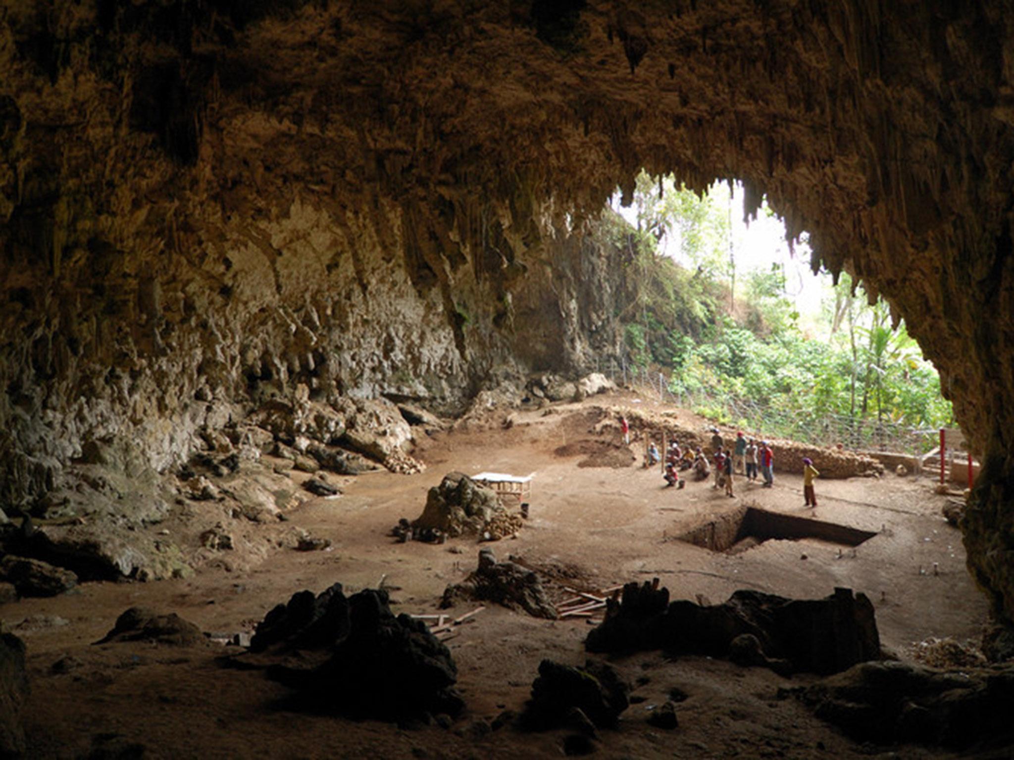 Liang Bua cave on the Indonesian island of Flores, where the new species of small Hominin was discovered