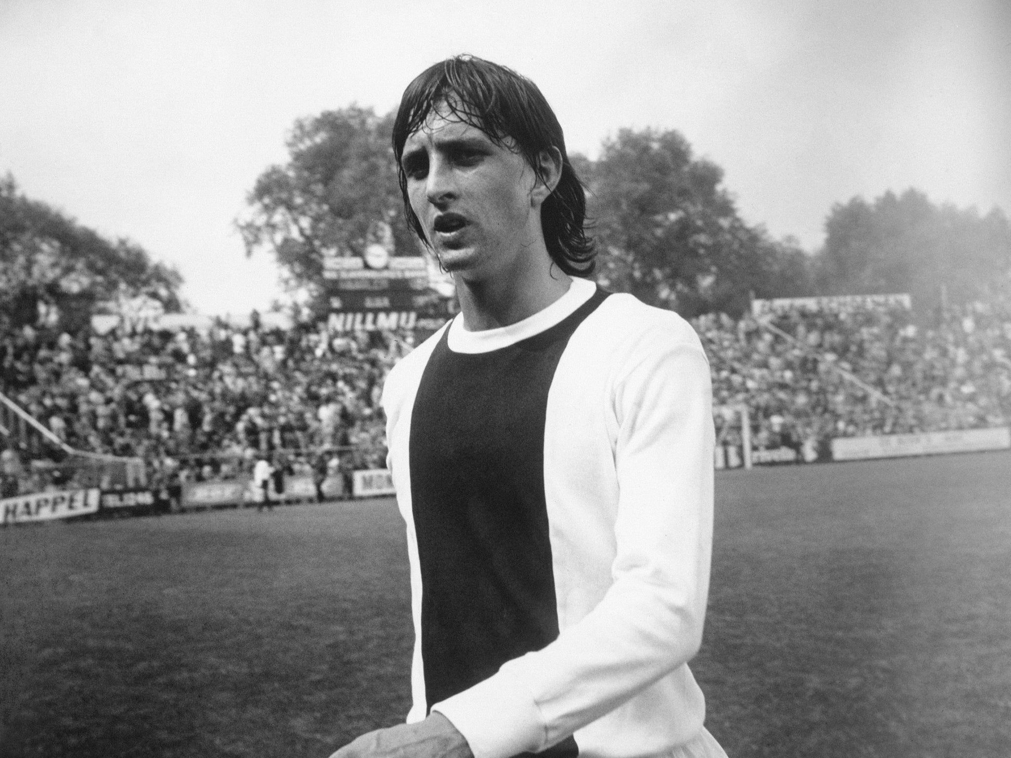 Johan Cruyff, pictured playing for Ajax in 1971
