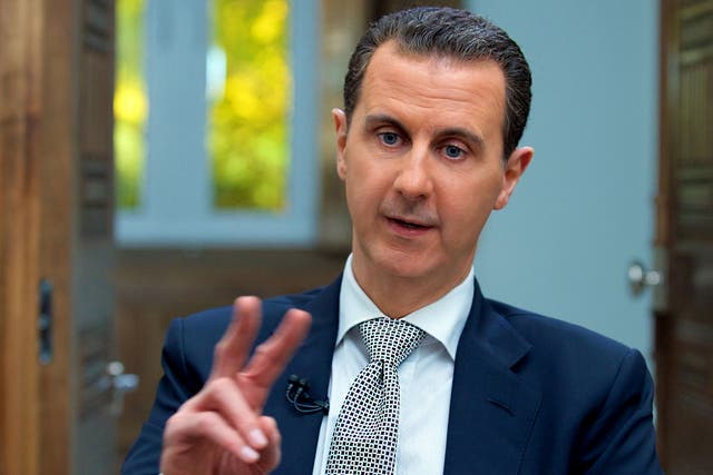 The Syrian President claimed things were moving in the ‘right direction’ because his forces were ‘defeating the terrorists’