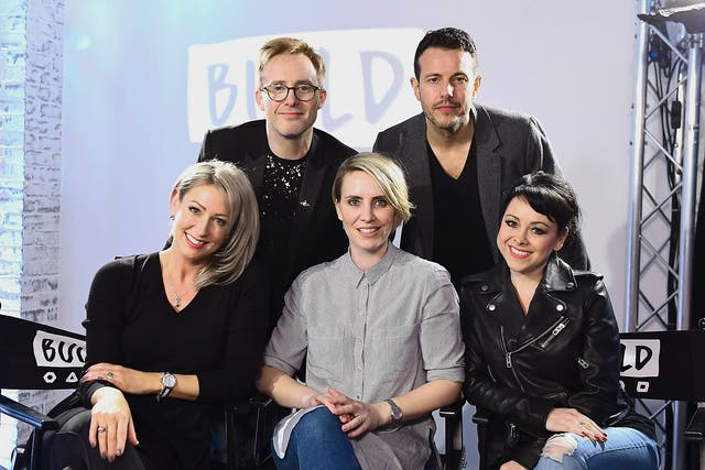 Faye Tozer, Ian 'H' Watkins, Claire Richards, Lee Latchford-Evans and Lisa Scott-Lee of Steps during a BUILD Series LDN event at the Capper Street Studio in Londo