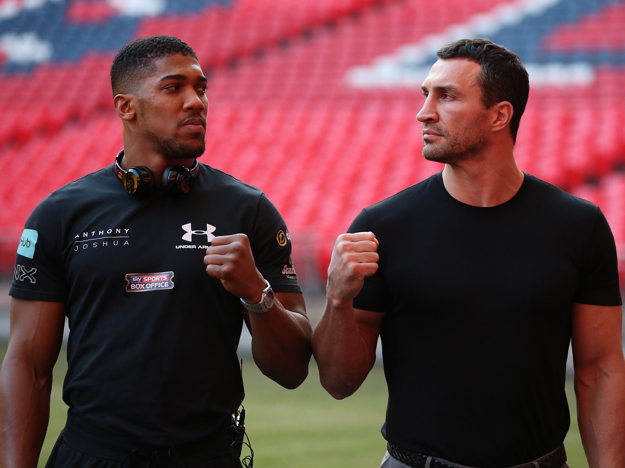 Anthony Joshua and Wladimir Klitschko will contest the WBA and IBF heavyweight titles at Wembley