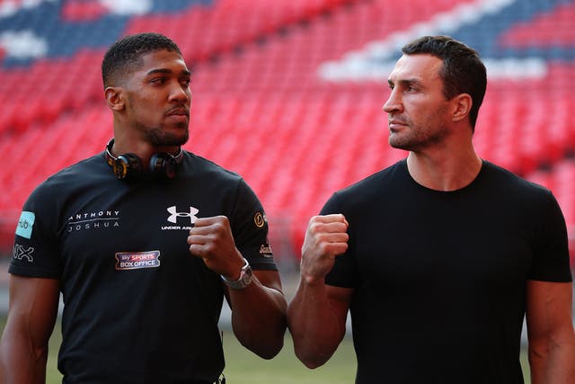 Anthony Joshua and Wladimir Klitschko will contest the WBA and IBF heavyweight titles at Wembley