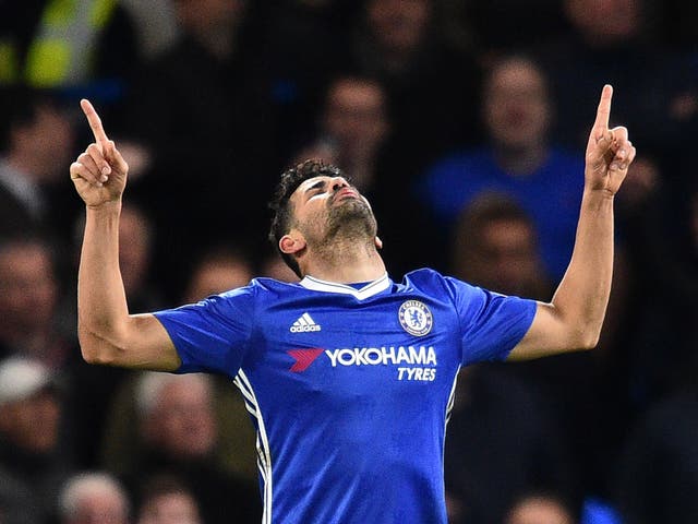 Diego Costa ended his longest run of Chelsea games without a goal by scoring twice against Southampton