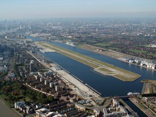 The runway is alongside King George V Dock