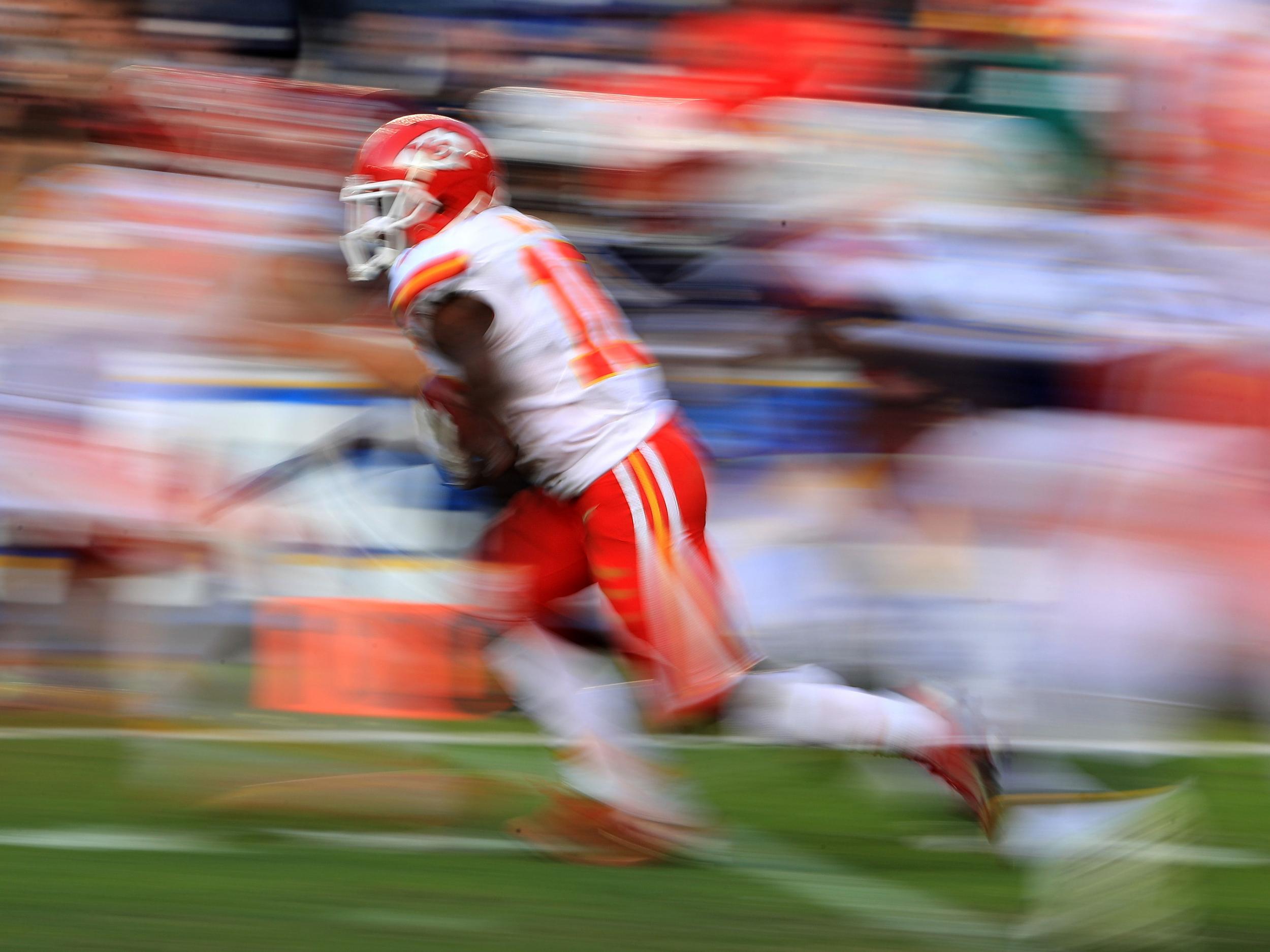 Tyreek Hill dazzled as a rookie, but dropped in the draft after punching his pregnant girlfriend in the stomach