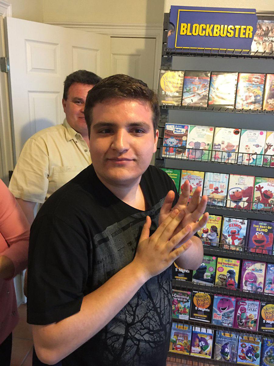 Javier said his brother Hector was smiling and clapping with joy when he saw the mini-store in their home