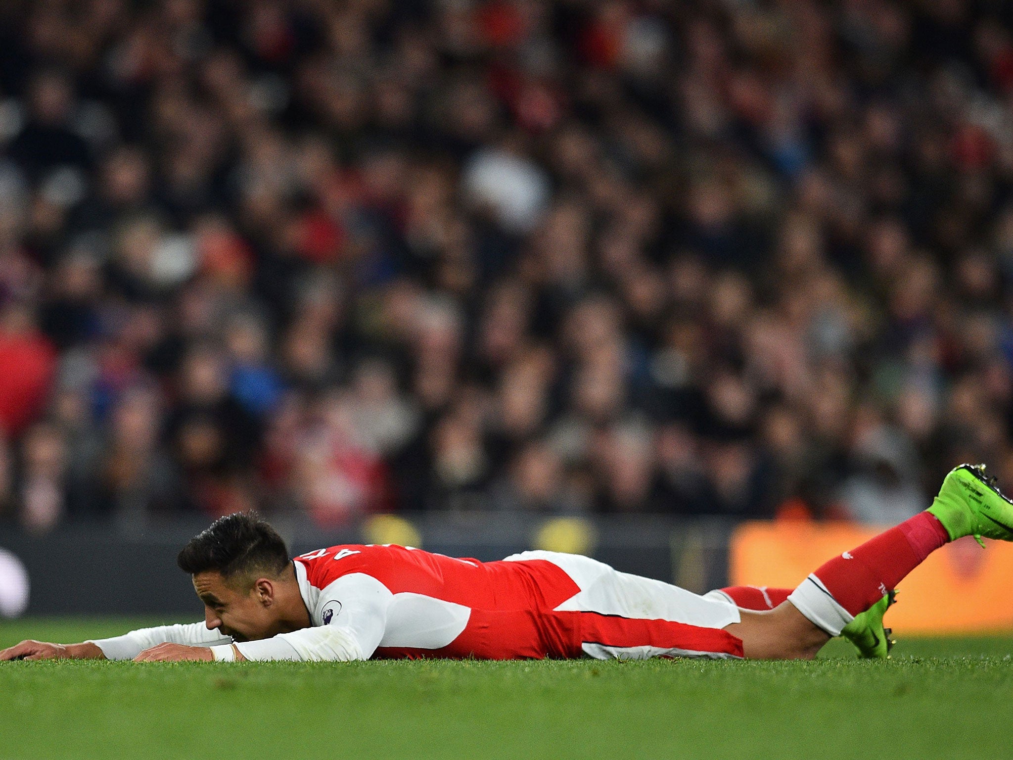 &#13;
Alexis Sanchez was unable to deliver for Arsenal on this occasion &#13;