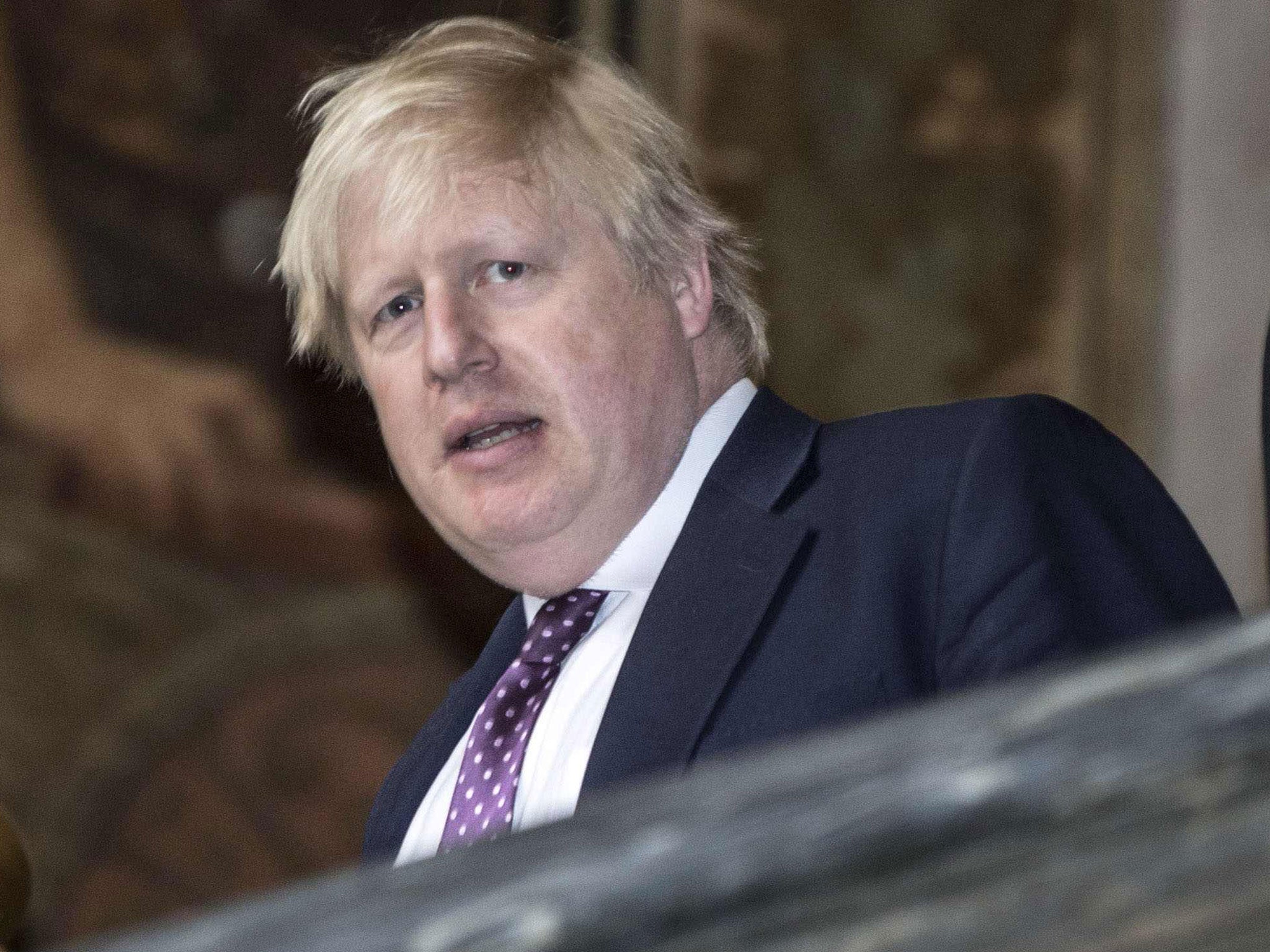 Foreign Secretary Boris Johnson at the Foreign Office in London on April 20, 2017