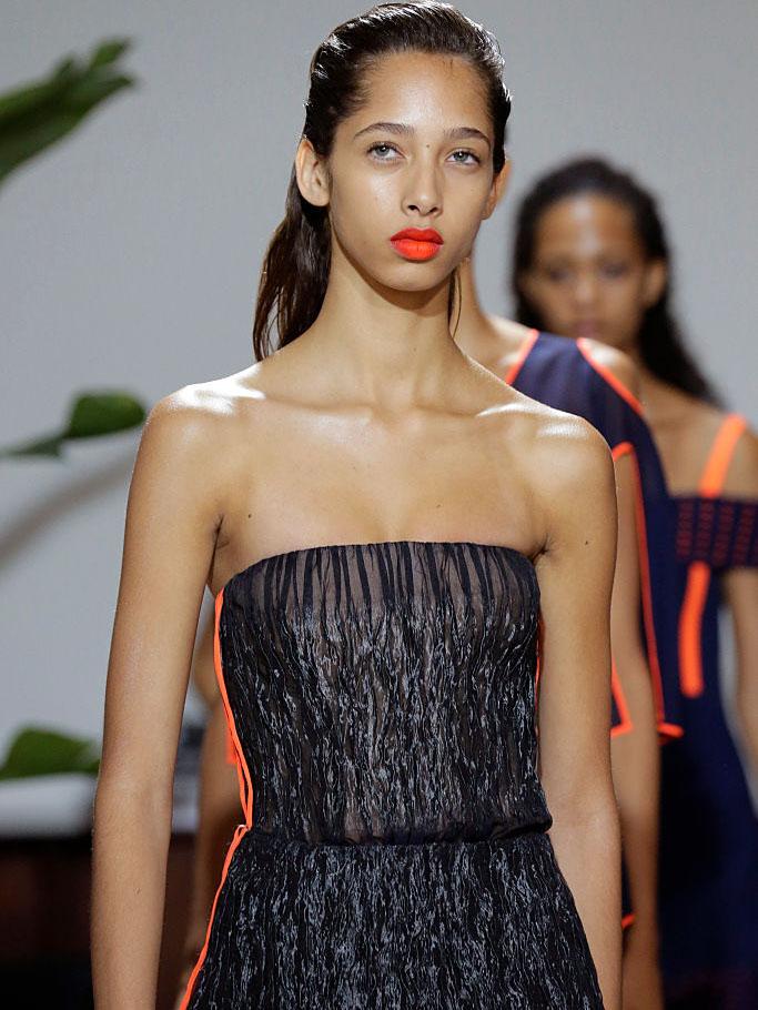 Jason Wu ditched classic red for an electric pout