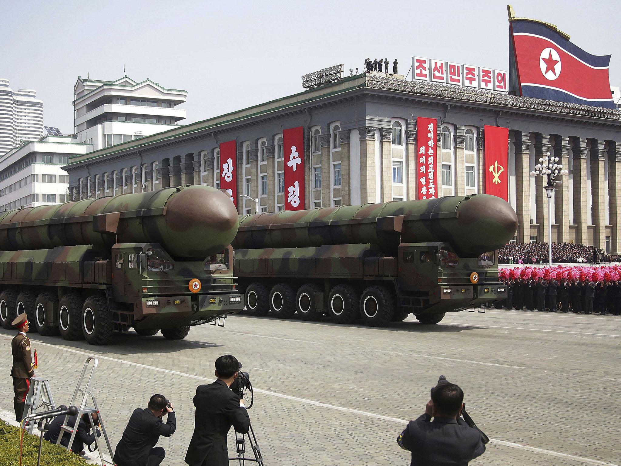 An immense North Korean parade that revealed an arsenal of intercontinental ballistic missiles