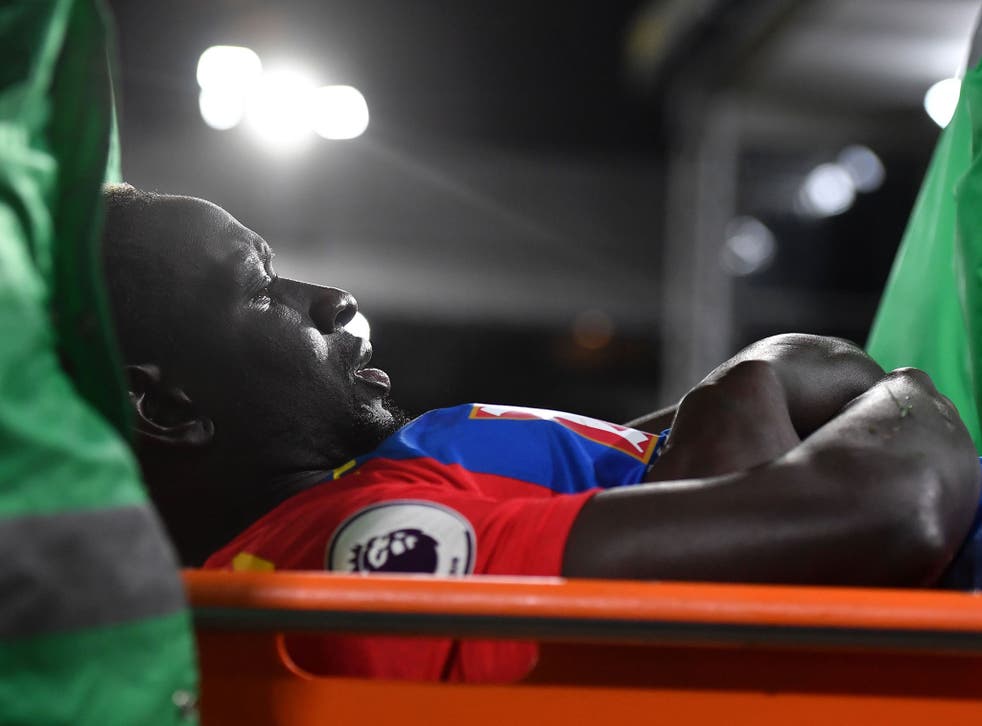 Sakho had to be stretchered off