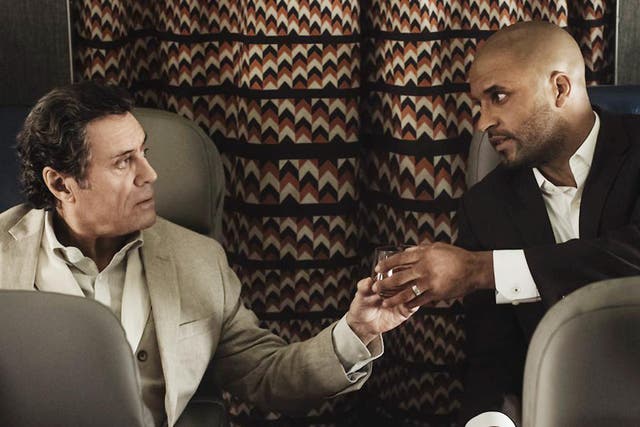 Ian McShane and Ricky Whittle in 'American Gods'