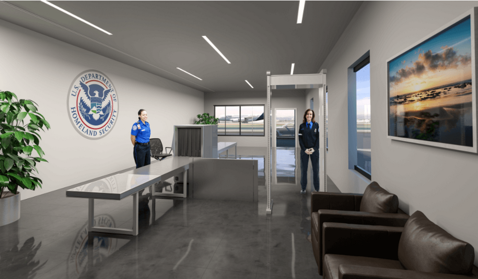 The Private Lounge's personal TSA security screening suite