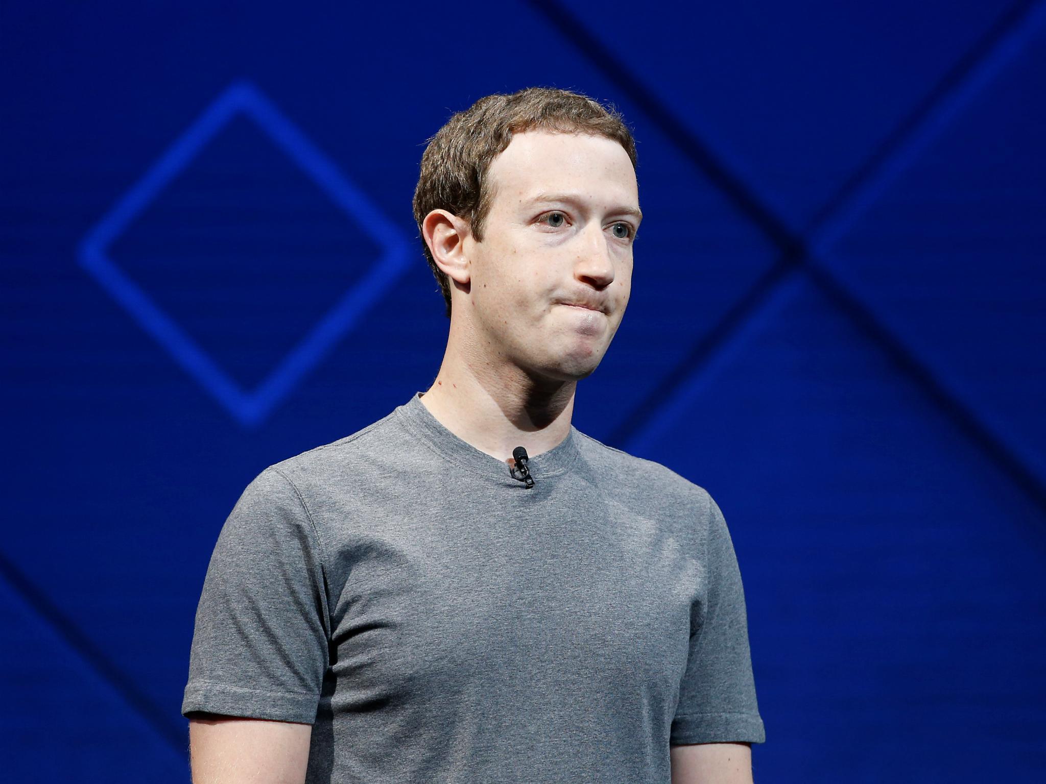 Facebook chairman and founder Mark Zuckerberg’s net worth slid by £1.2bn over the course of the day