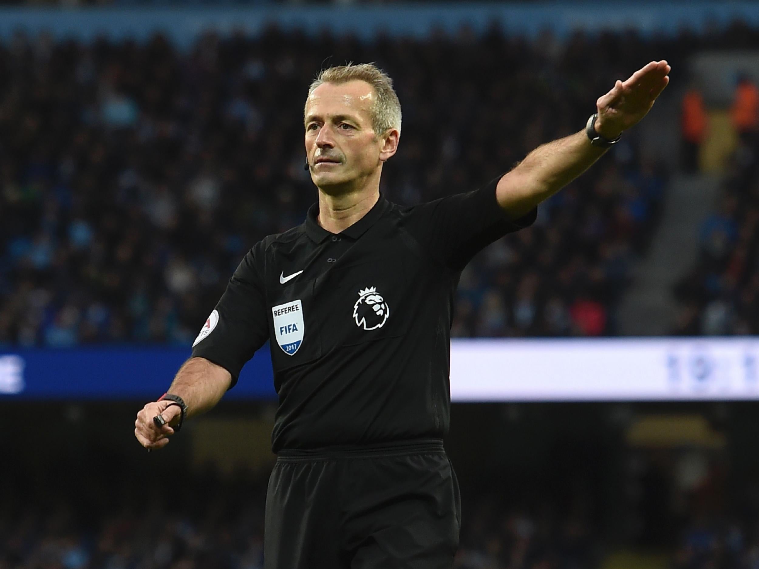 Referee Martin Atkinson let a number of fouls go during the game