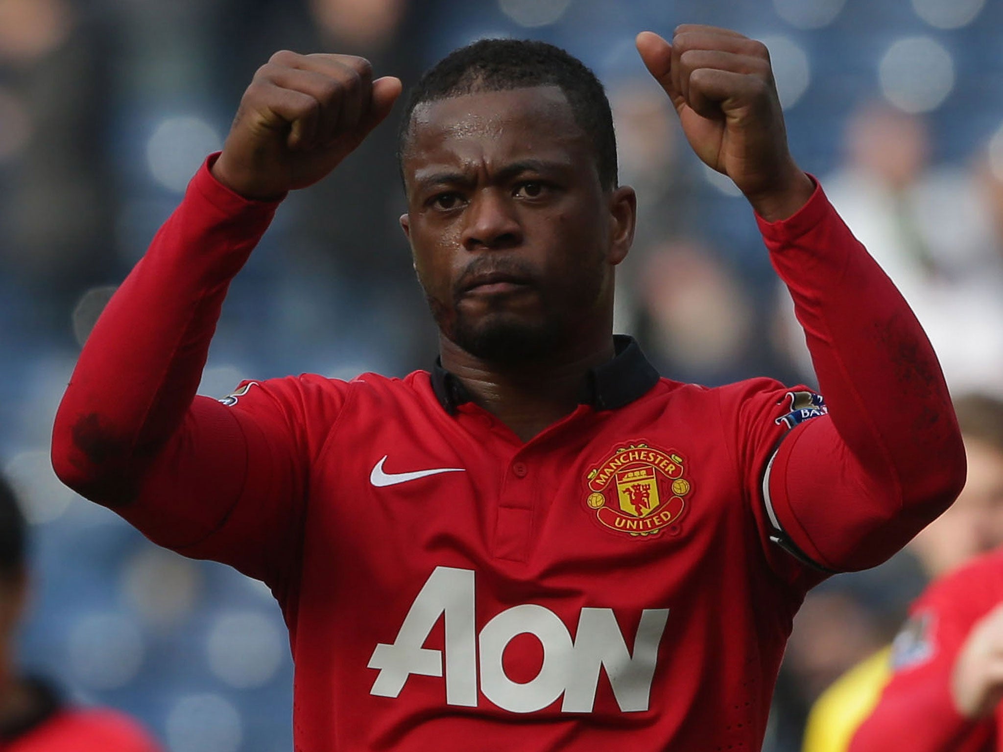 Evra during his time at United