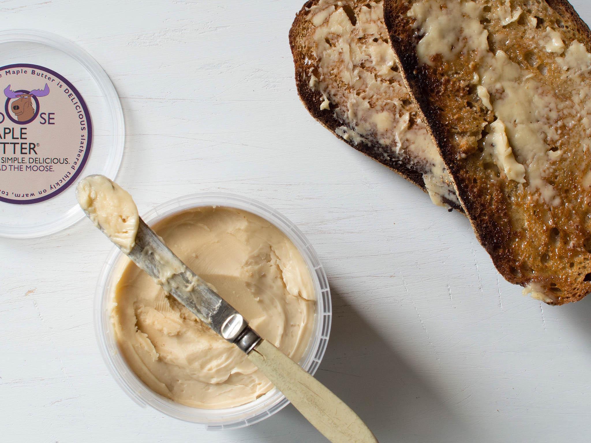 Moose Maple butter is beautifully creamy with a gratifying sweetness