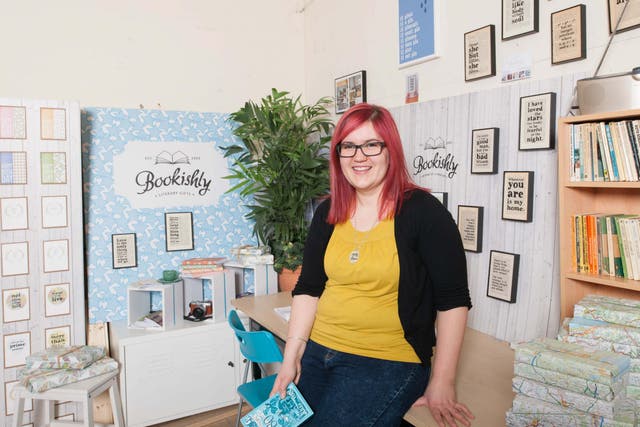 Brisk trade: Louise Verity’s success selling framed prints led to her to start up her Etsy shop BookishlyUK