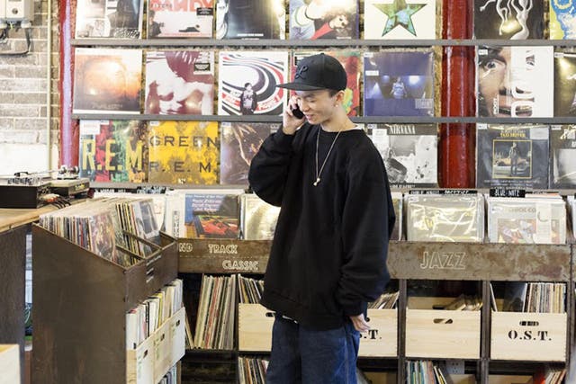 Nasty Ray in the Fruityshop record store. ‘You could say we run 10 years behind, which makes it difficult for us to understand contemporary hip hop’