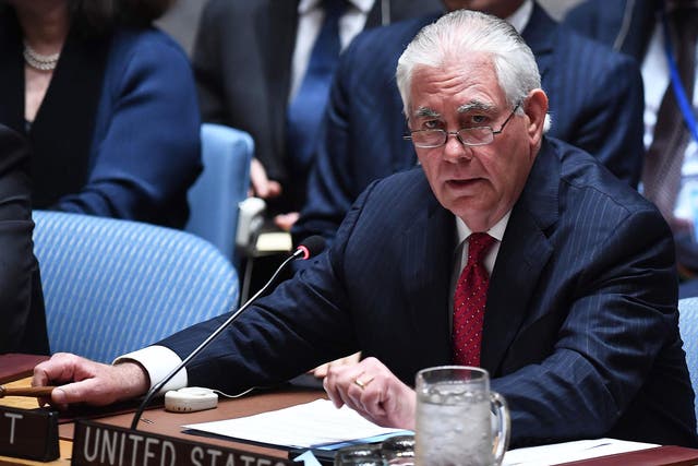 US Secretary of State Rex Tillerson discussed the ongoing tension with North Korea at a security council meeting at the UN
