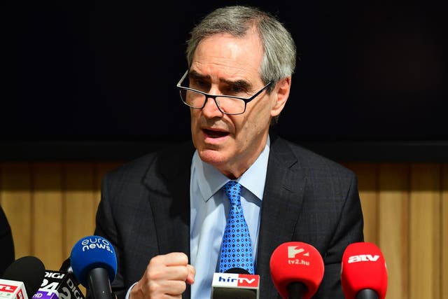 President and Rector of the Central European University (CEU) Michael Ignatieff speaks during a press conference in Budapest