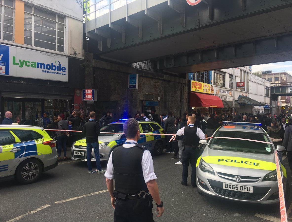 The crime scene on Rye Lane on Friday afternoon
