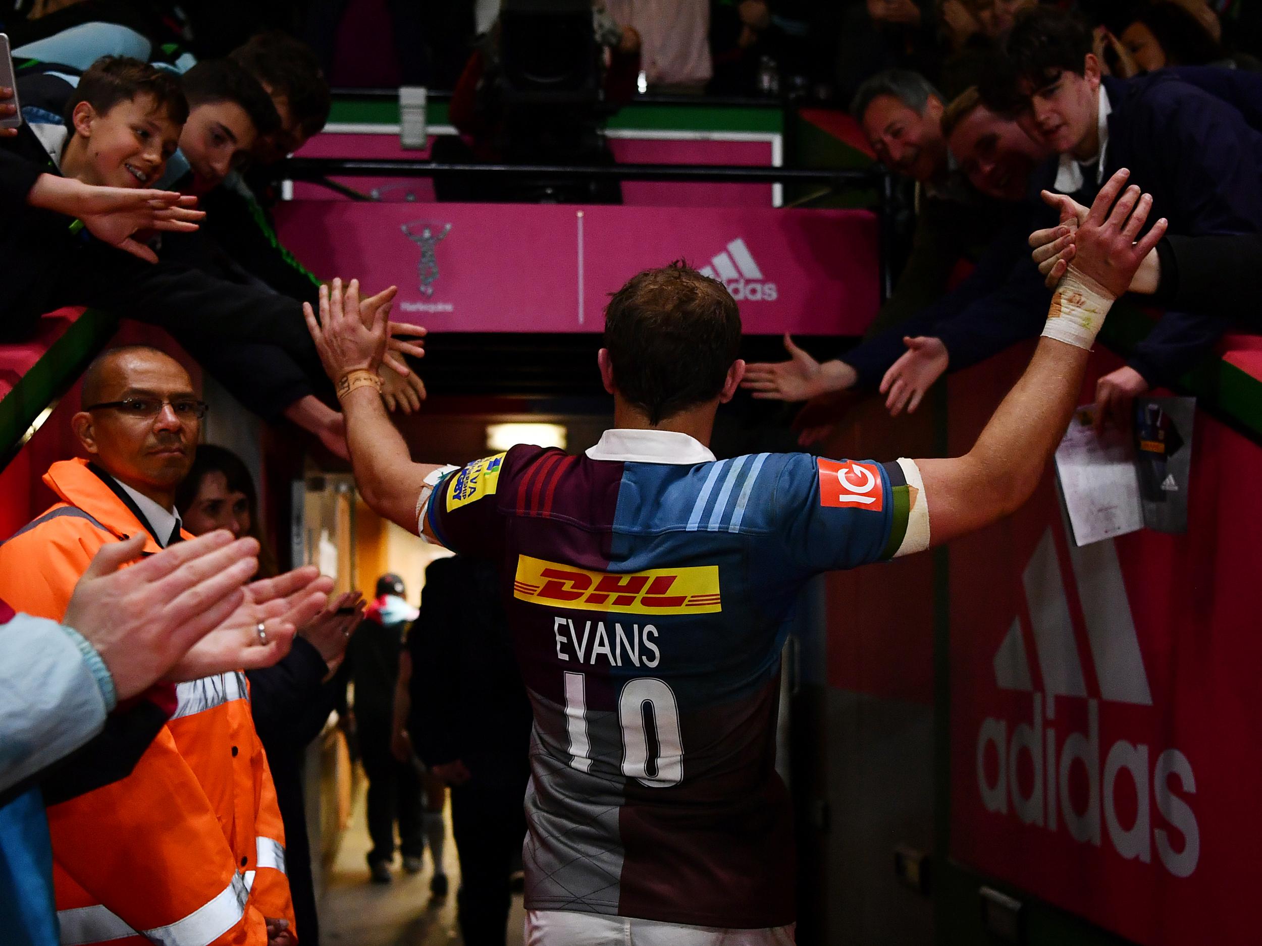 Evans retires having played over 200 games for Harlequins